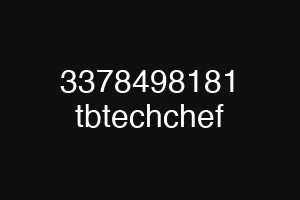 3378498181 tbtechchef