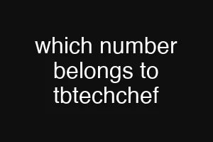 which number belongs to tbtechchef